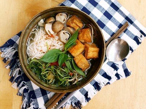mon chay ngon bun thai chay chua cay
