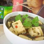 Món chay : Đậu hủ nấu cải mù tạc muối chua