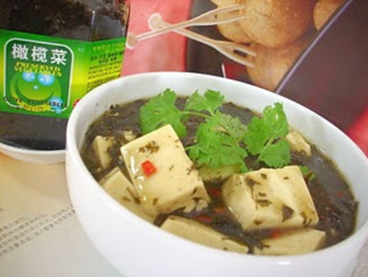 Món chay : Đậu hủ nấu cải mù tạc muối chua mon chay dau hu nau cai mu tac muoi chua