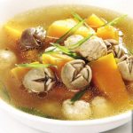 Món chay : Canh bí đỏ .