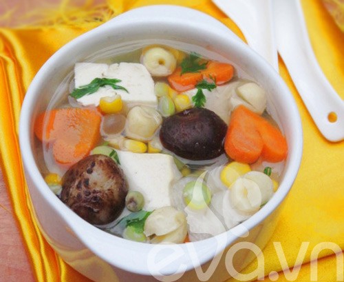 mon chay canh rau cu thap cam