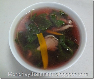 Mon chay canh rau dền