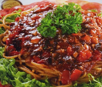 Mon chay mì Ý xốt bò bằm