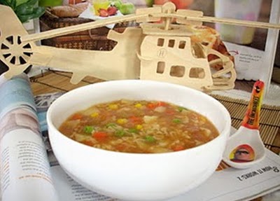 Món chay : Soup Nui Alfabeto mon chay soup nui alfabeto