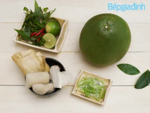 nguyen lieu cho mon goi buoi chay