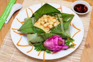 mon an chay tai com chay huong sen