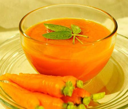 Mon chay soup cà rốt
